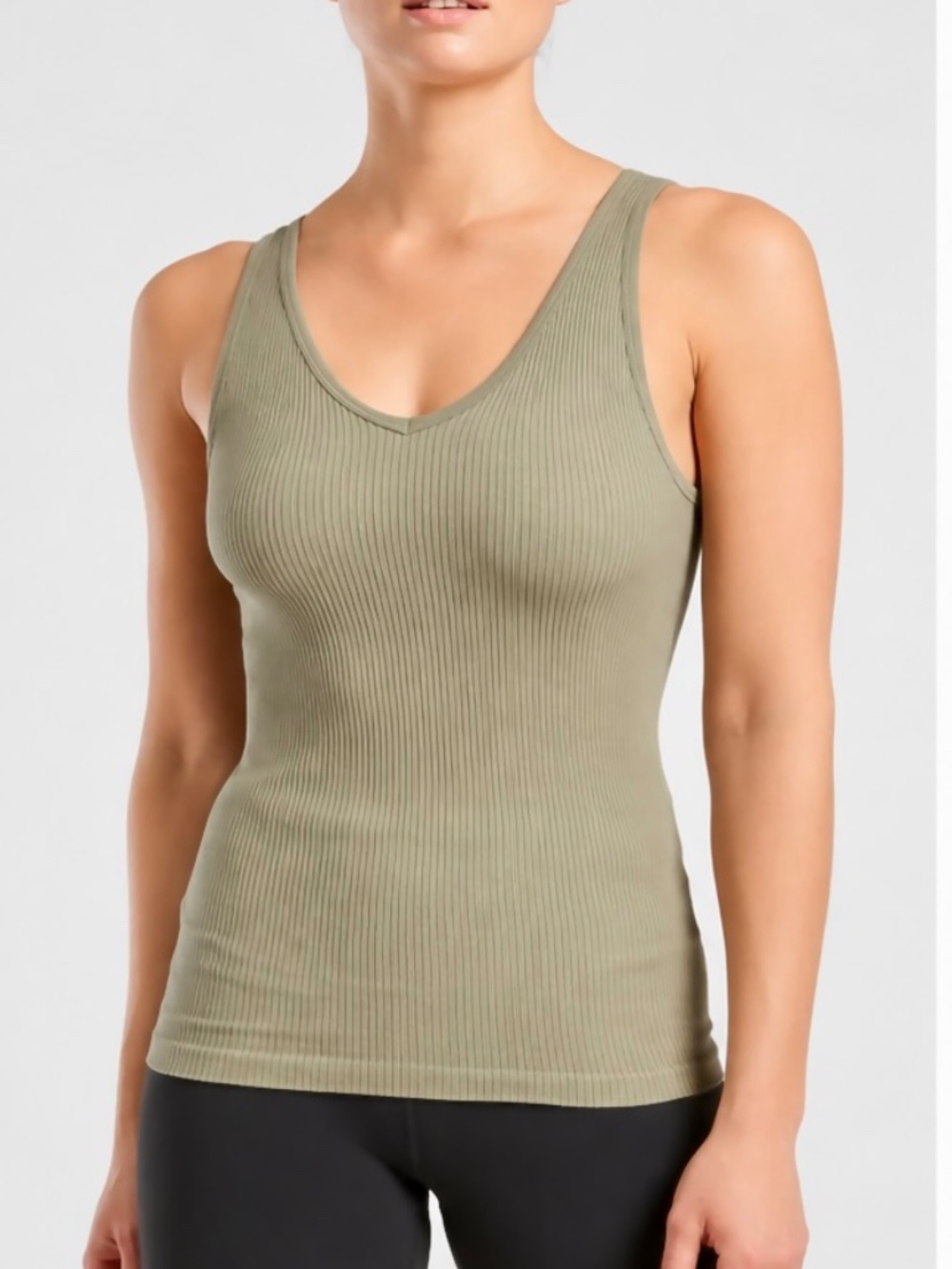 Athleta Recharge Tank Olive Green